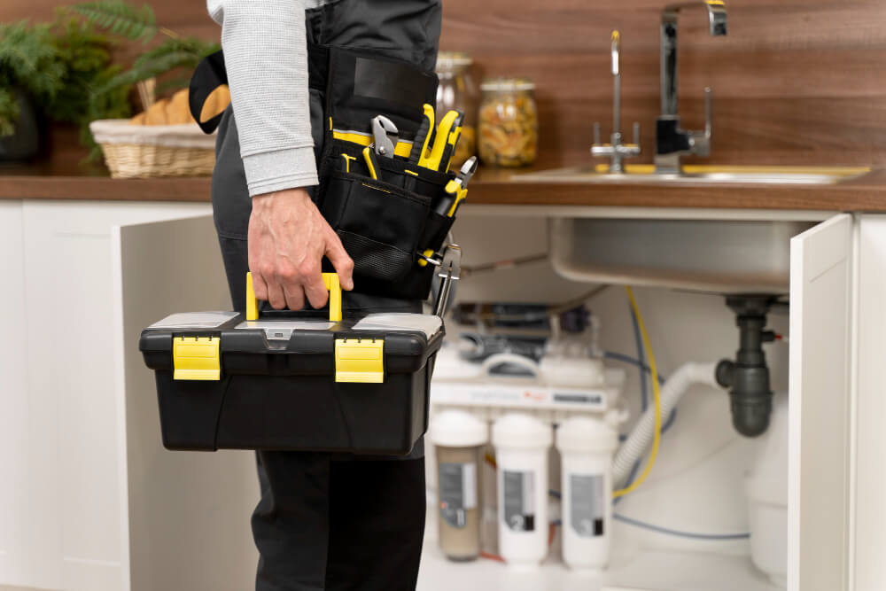 rofessioneller Hausmeisterservice in München bei technischen Reparaturen und Instandhaltung einer Immobilie.