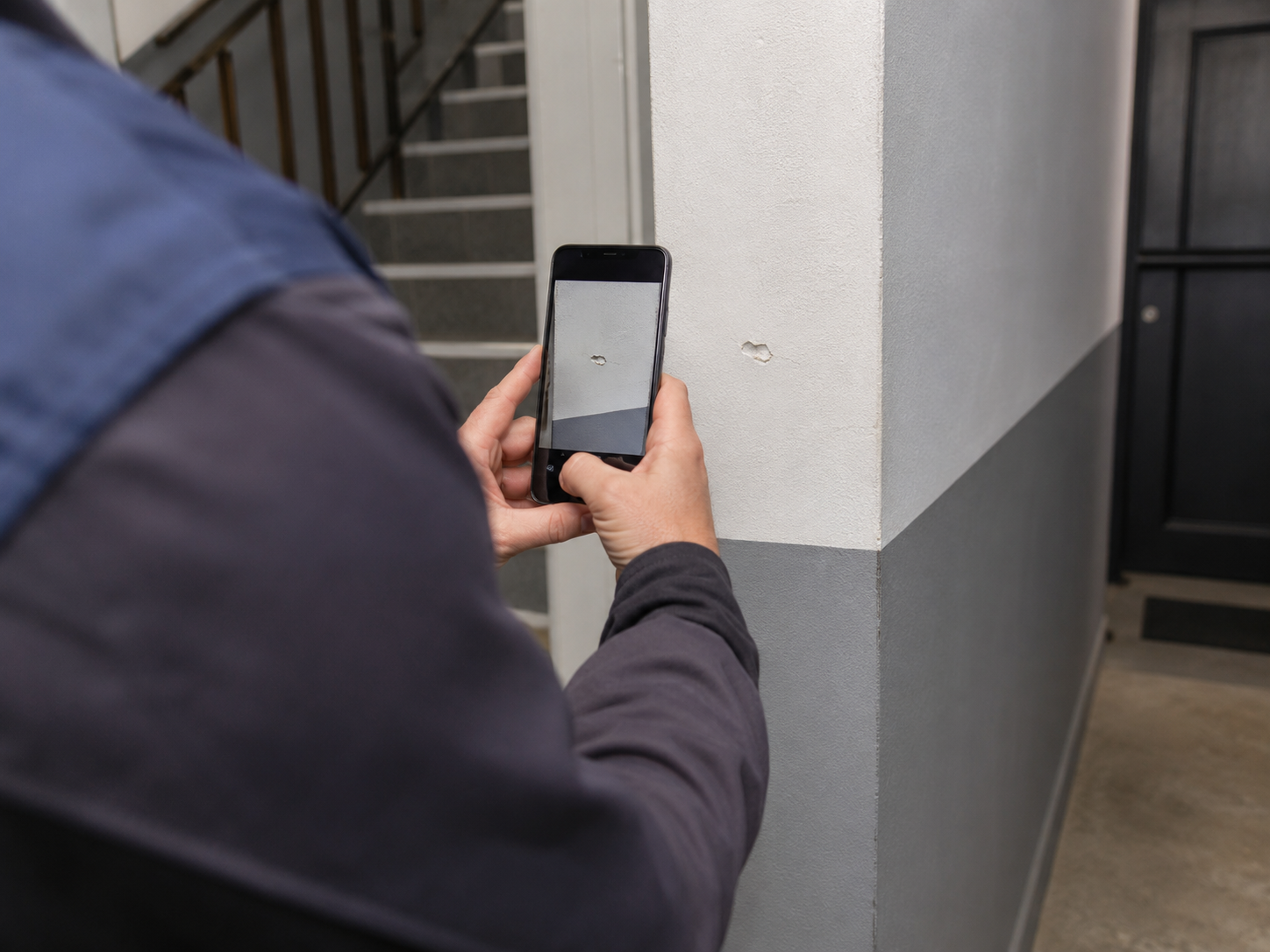 Kontrolle eines betreuten Objekts im Rahmen des Hausmeisterservice